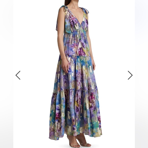 marchesa notte jaquard floral maxi dress - Picture 2 of 4